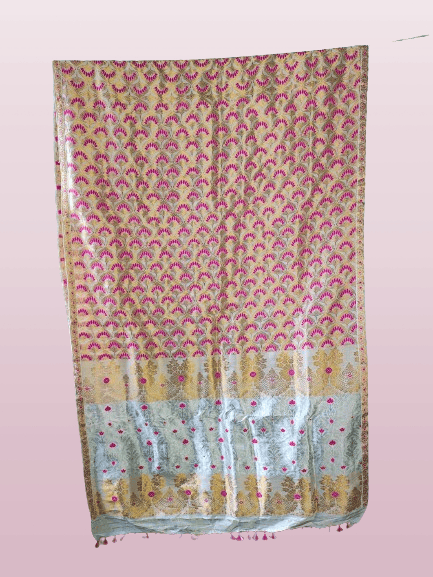 Assamese Bridal Silk Mekhela Chadar view 2