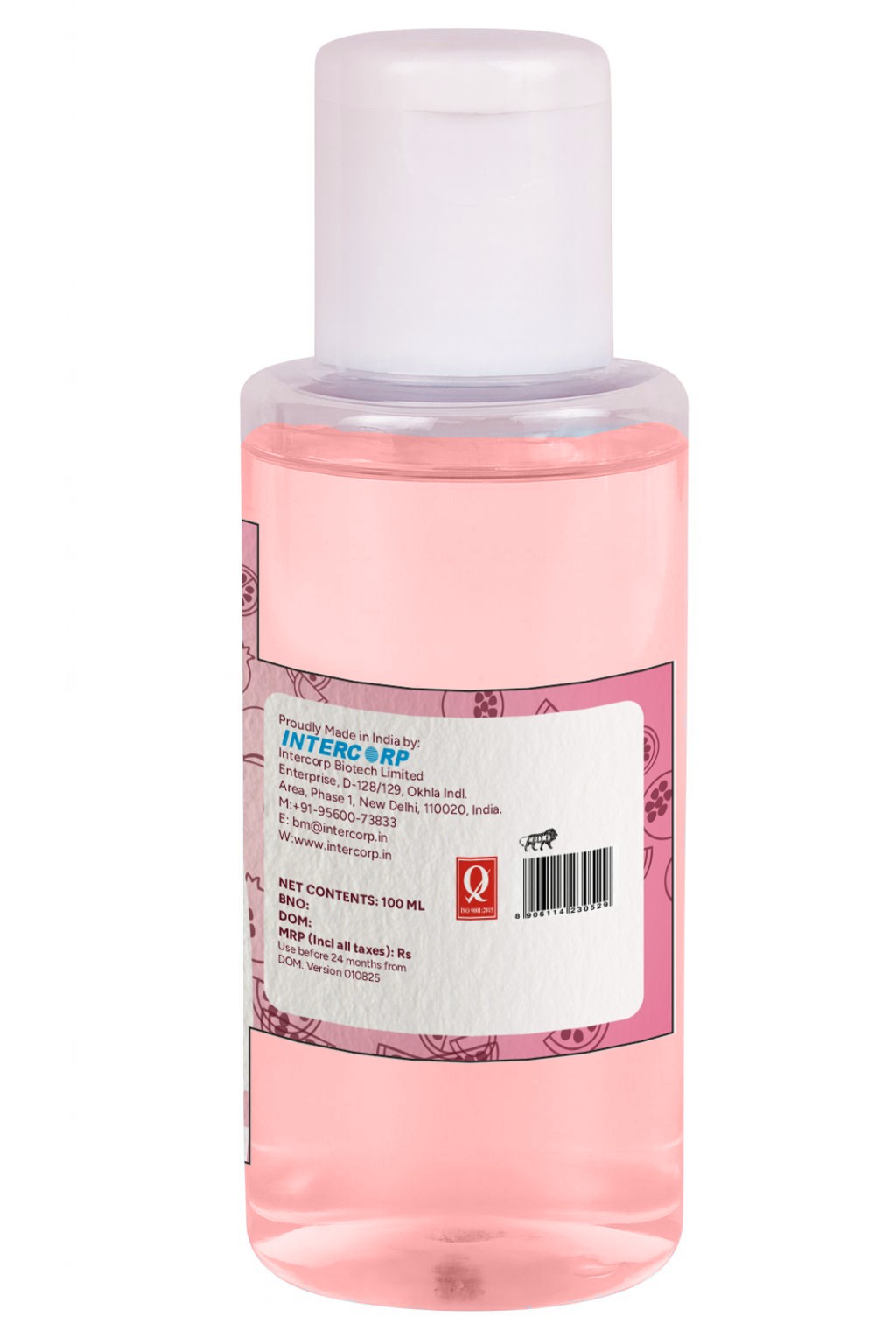 Intercorp Fomy 75% Isopropyl Alcohol-based Hand Rub Sanitizer and Disinfectant - 100ml (Pomegranate) view 2