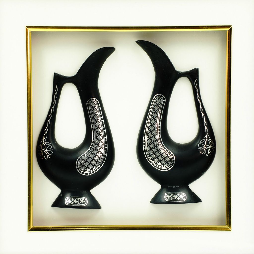 Bidri Ware Jug Pair Frame Star (1TMTDCOKA09806) view 2