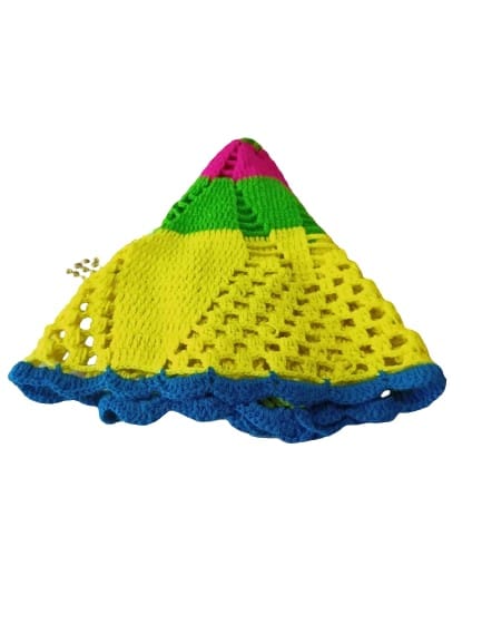 Handcrafted Woolen Crochet knit Table Cloth view 2