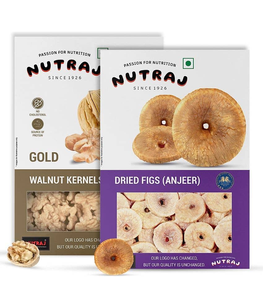 Nutraj Dry Fruit Combo Pack 500g, Dried Figs 250g, Gold Walnut Kernels 250g