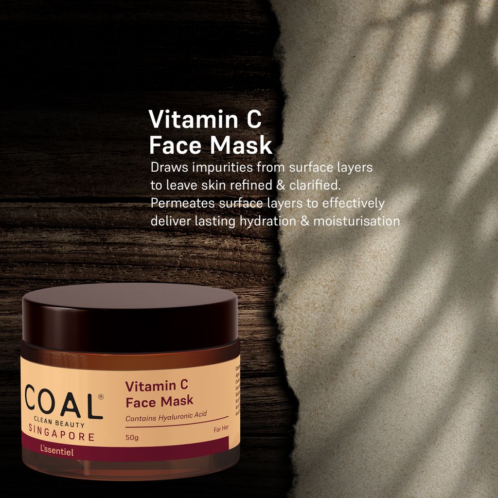COAL Clean Beauty Vitamin C Face Mask | Vitamin C, Hyaluronic Acid, Mango Extract, Ginger Extract, Xanthan Gum | Hydrates, Cleans Pores, Glowing & Brightening Skin | Women | All Skin Types view 2