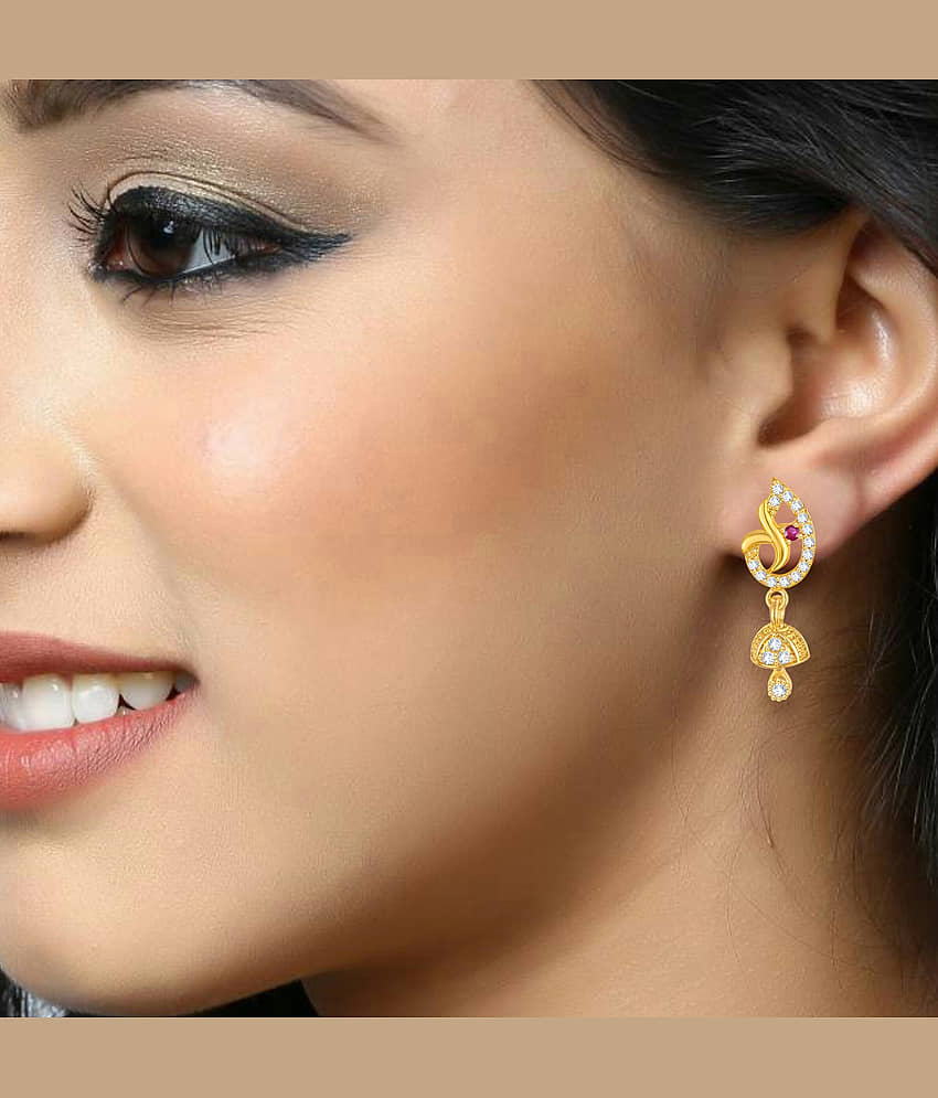 VIVASTRI Golden Drop Earrings ( Pack of 1 ) view 2