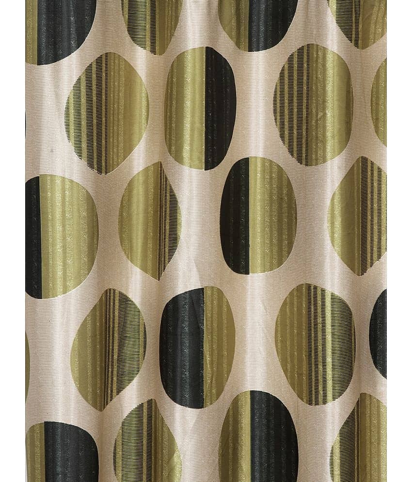 Cortina - Polka Dots Printed Room Darkening Eyelet Curtain-9 Ft-pack of 2 view 2