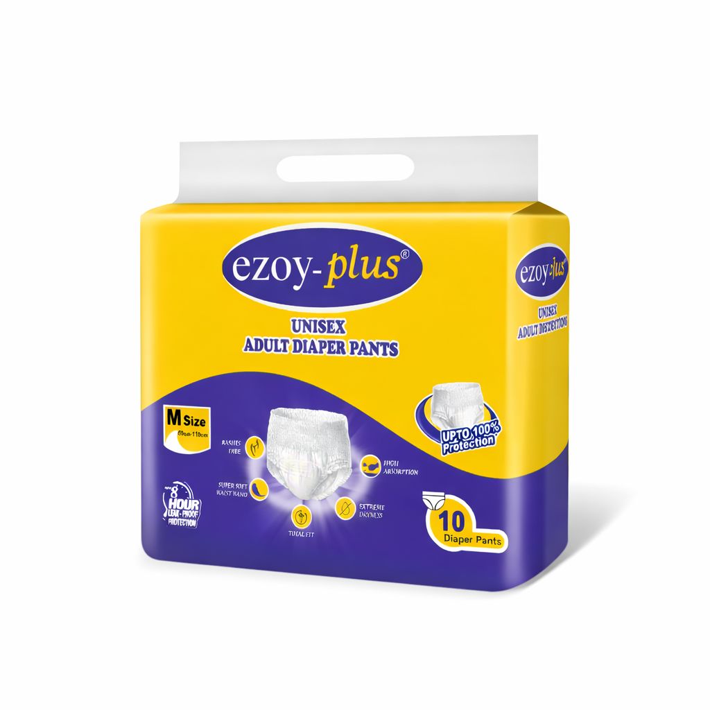Ezoyplus Adult Diaper Pants Medium (M) Size (24–42 Inch Waist) | High Absorbency | Leakproof Protection | Soft & Breathable | Disposable Adult Incontinence Diapers | Day & Night Use