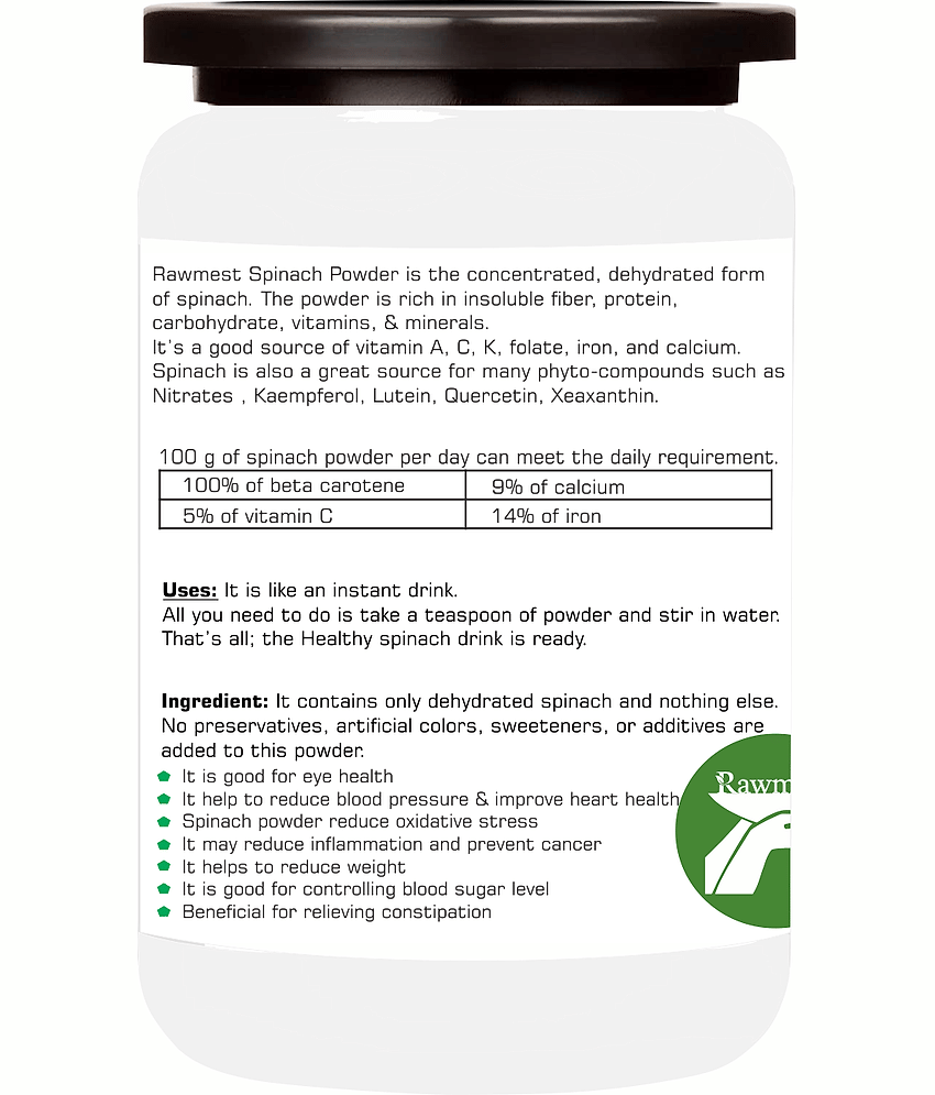 rawmest Spinach Salad Sprinkles/ Spinacia/ Dehydrated Spinach Leaf Powder Paste 150 gm view 2