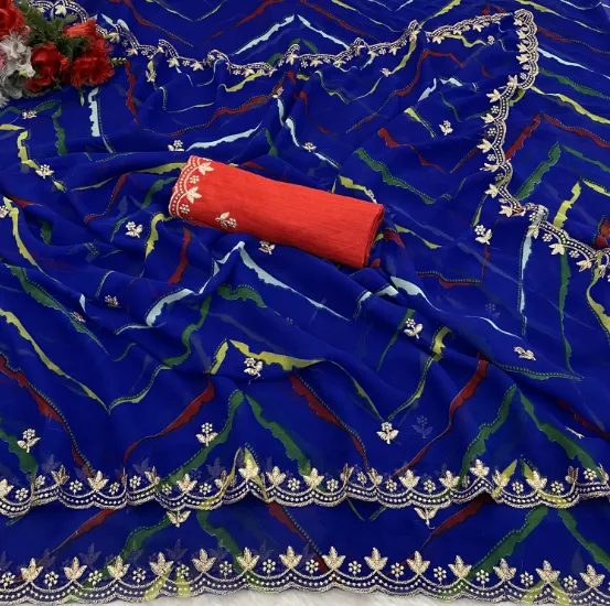 Fancy designer Lahariya saree