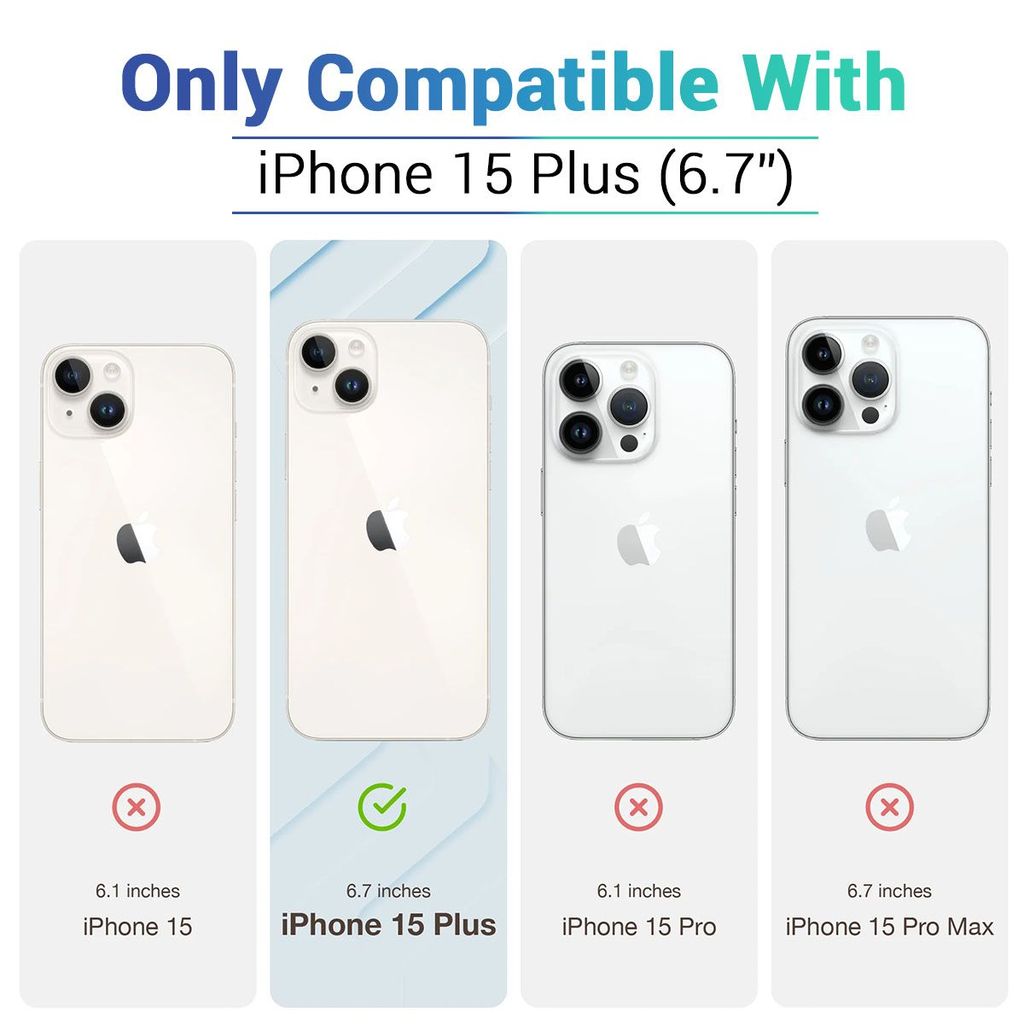 LIRAMARK Liquid Silicone Soft Back Cover Case for iPhone 15 Plus (6.7 inch) view 2