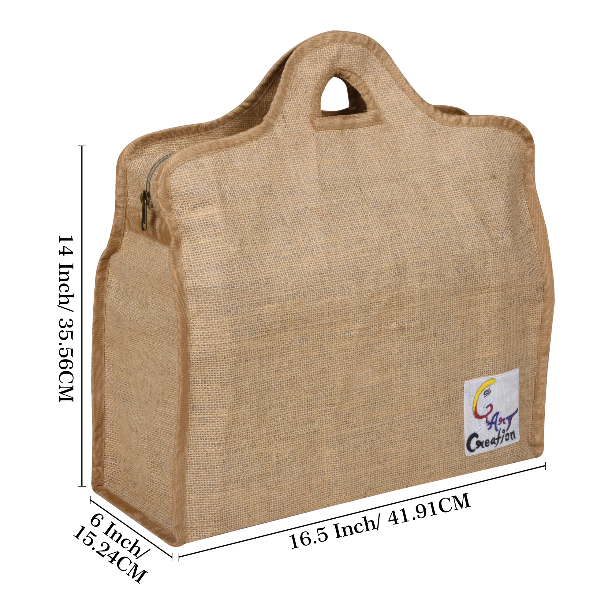 Eco-Friendly Stylish Jute Bag - Durable Reusable Tote/Grocery/Utility for Shopping, Office, and Travel
