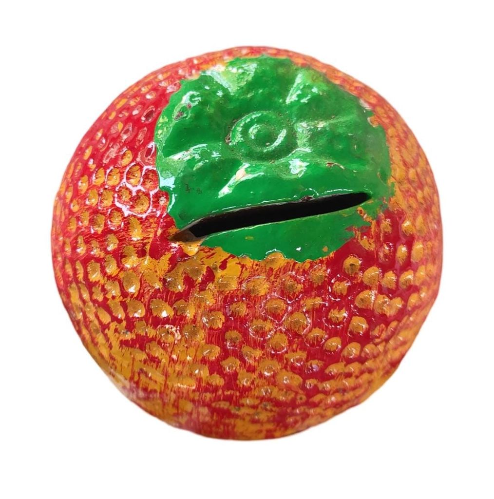 Hand painted ceramic orange fruit figurine home decor view 2
