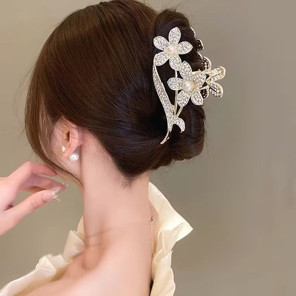 Luxury Crystal Flower Hair Claw view 2