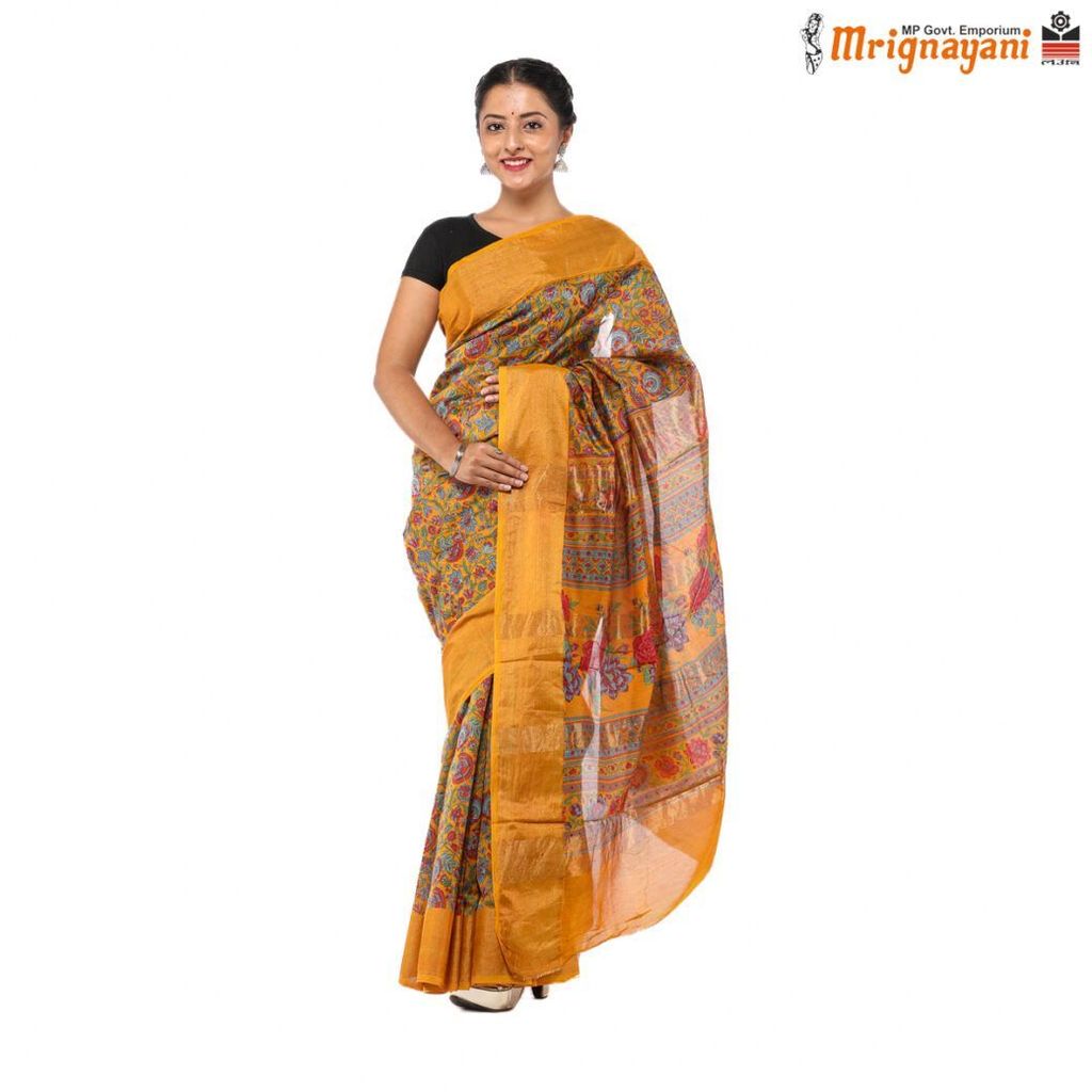 HANDLOOM CHANDERI SILK SAREE WITH BLOUSE (SKU - 3N0101080622, SAREE-1054) view 2