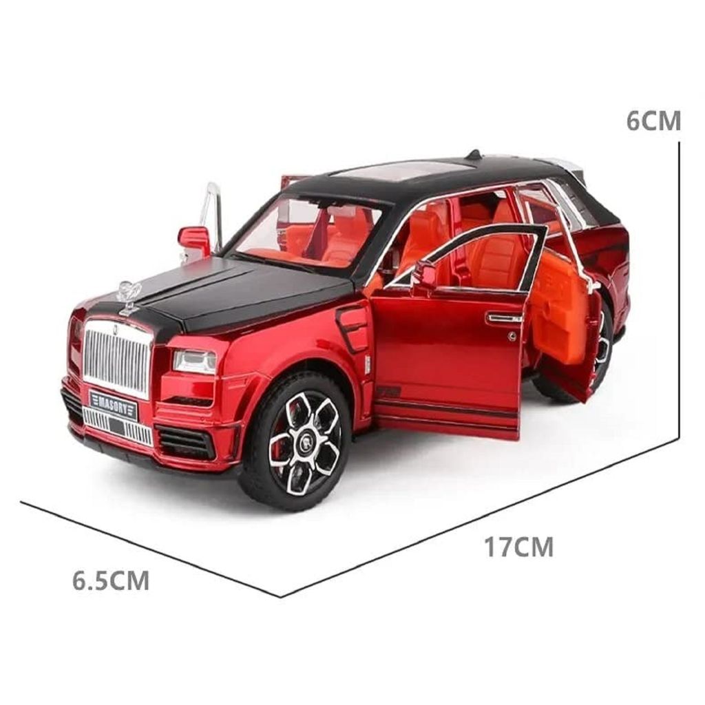 KTRS ENTERPRISE 1:32 Rolls Royce CULLINUN MASORY Diecast Metal Pullback Openable Doors Toy Cars with Flashing Light and Musical Sound for Gifts Toys for Kids Boys and Girls Children view 2