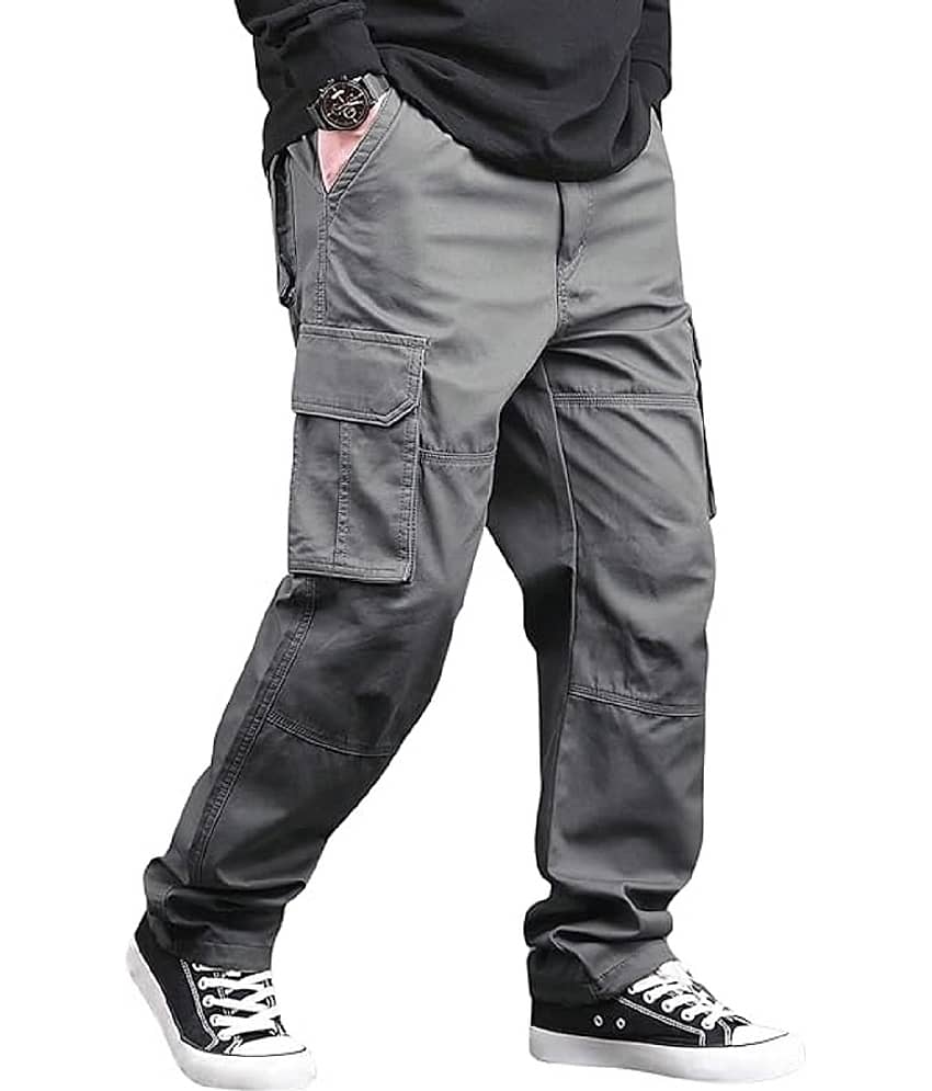DWIDEN Loose Men's Cargos - Dark Grey ( Pack of 1 ) view 2