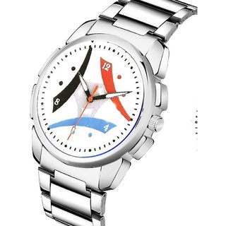 HRV Men's Round Dial Silver Strap Analog Watch view 2