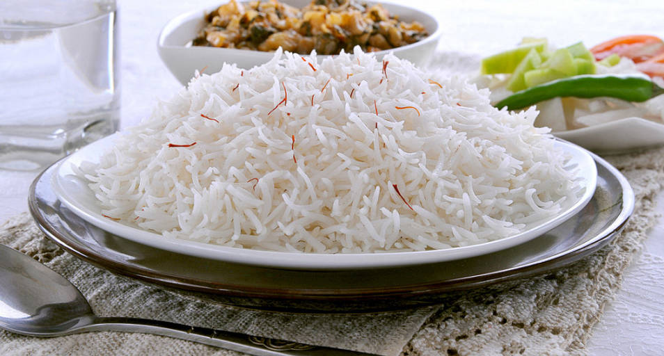 Plain rice - half