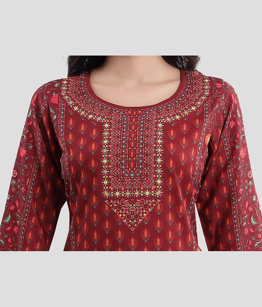 Meher Impex - Blue Crepe Women's Tunic ( Pack of 1 ) view 2
