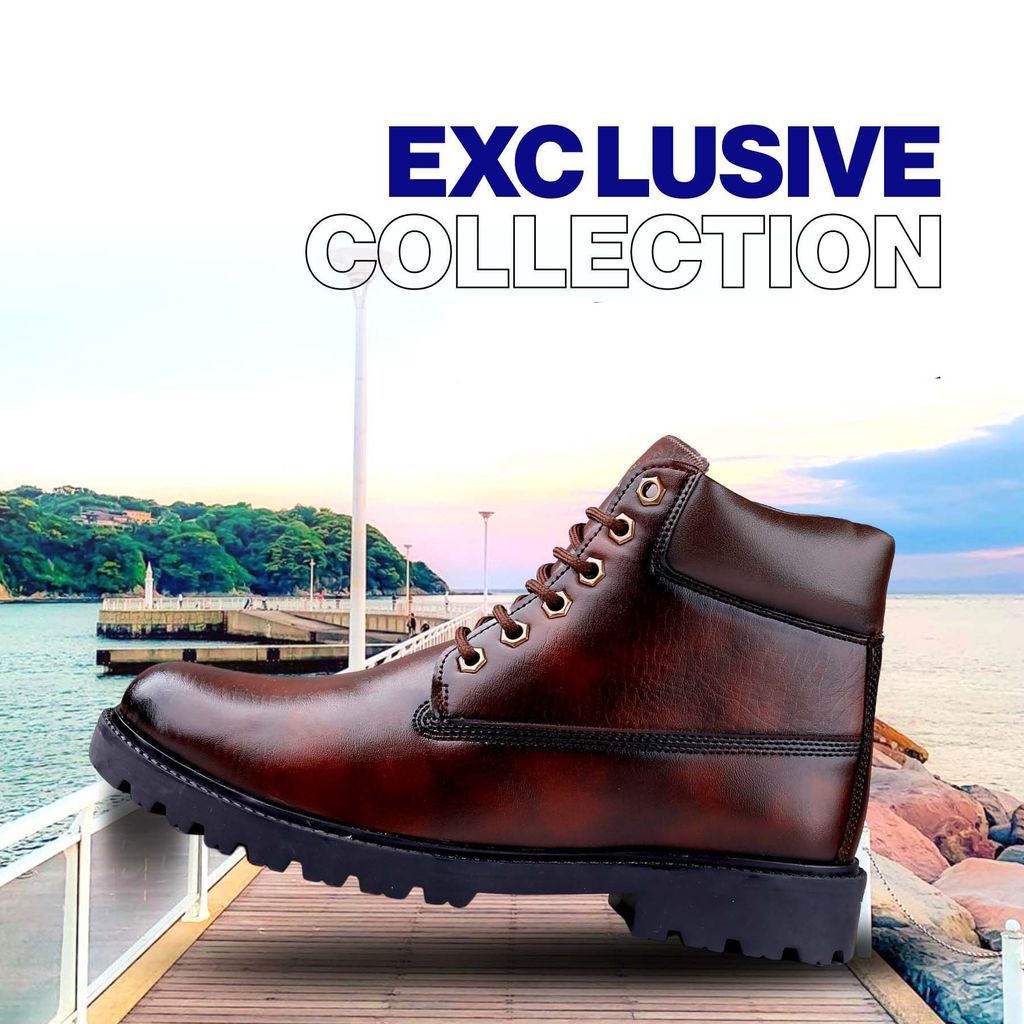Bxxy's Faux Leather Chelsea Ankle Lace-up Boots for Men view 2