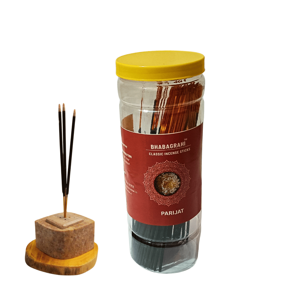 Bhabagrahi Classic Parijat Incense Sticks 8 Inch | Premium Long-Lasting Fragrance | 150 Sticks in Plastic Jar