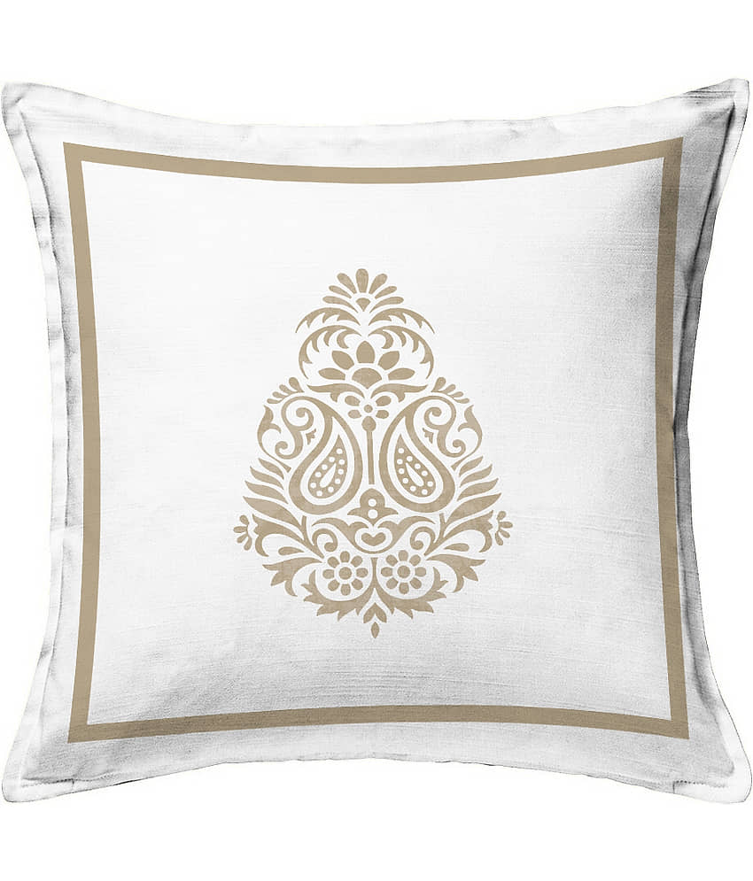 Houzzcode Single White Pillow Cover view 2
