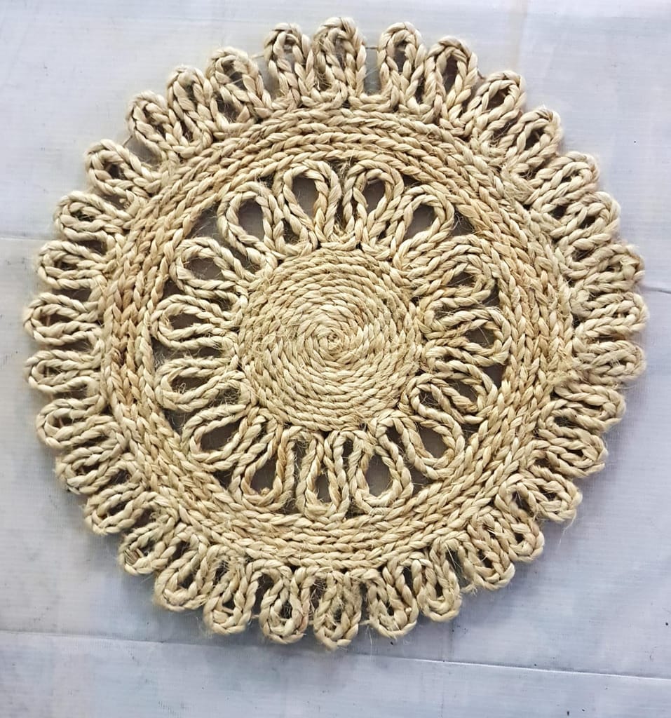 Jute Mat Dining Table