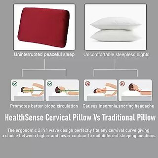 Flipon Gel-Infused Orthopedic Memory Foam Pillow for Good Sleep, Medium Size (22 15 4.2) view 2