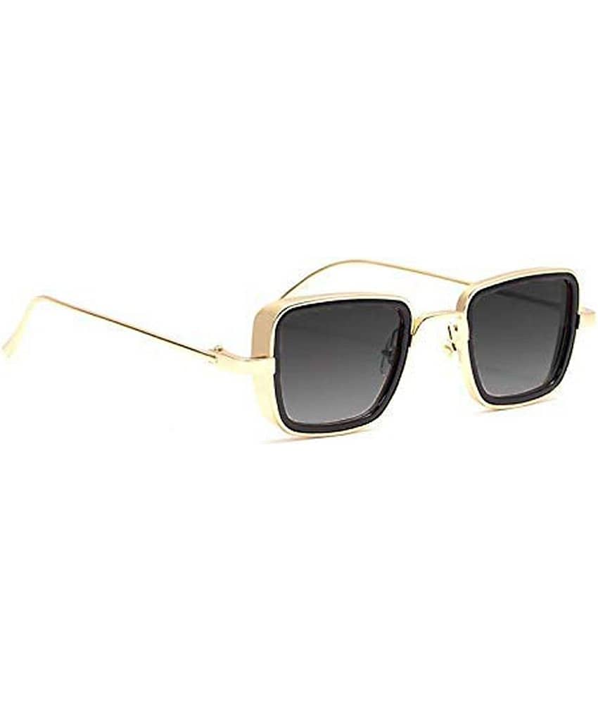 Kanny Devis - Gold Rectangular Sunglasses ( Pack of 1 ) view 2