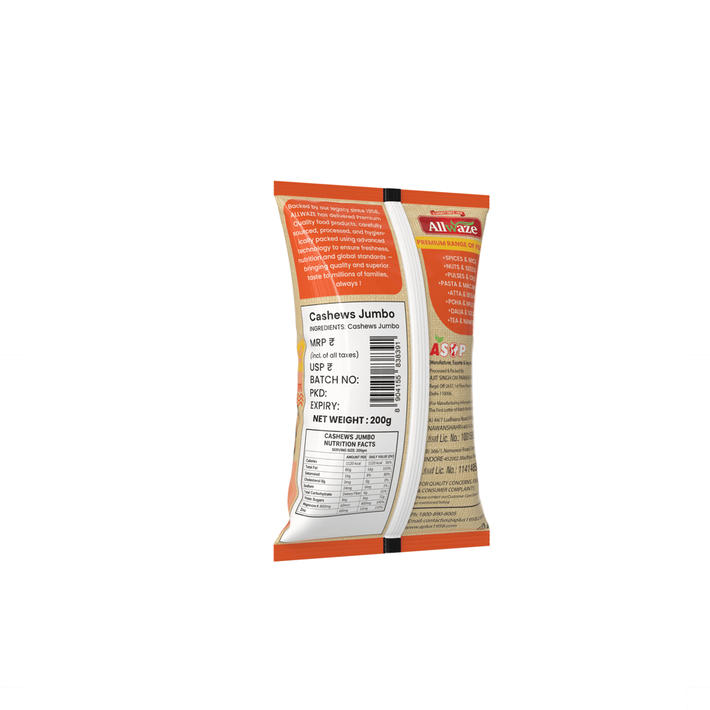 Allwaze Cashews Jumbo 200gram view 2