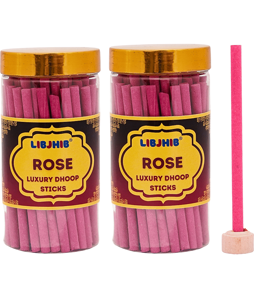 Libjhib Incense Dhoop Sticks Rose 120 gm ( Pack of 2 )
