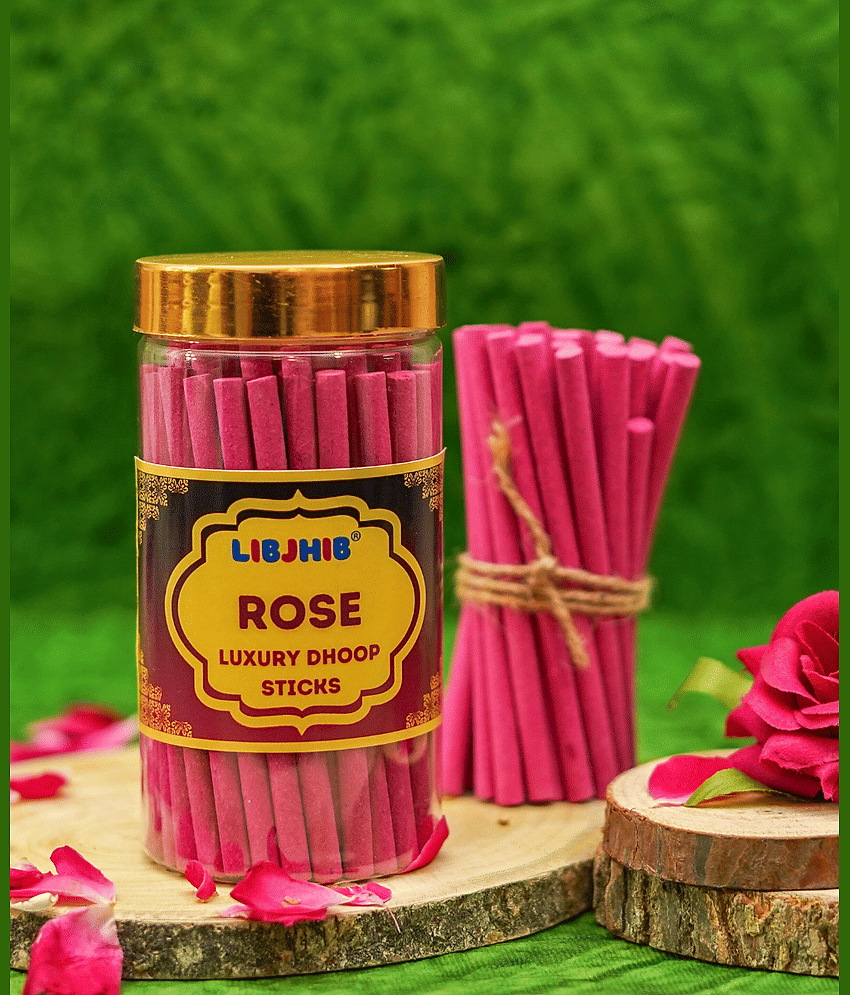 Libjhib Incense Dhoop Sticks Rose 120 gm ( Pack of 2 ) view 2