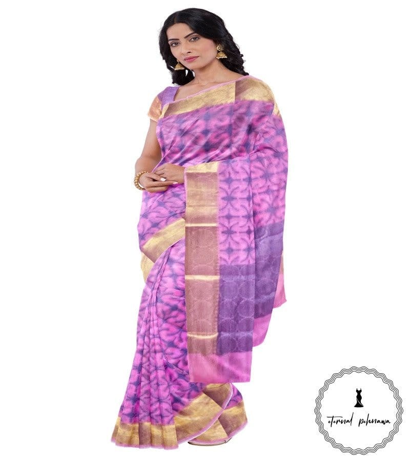 Banarasi Cotton Saree With Zari Work In Attractive Colours view 2