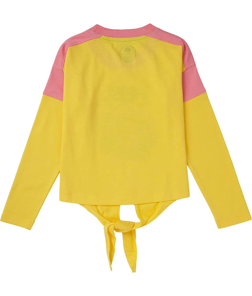 Cub Mcpaws Pack of 1 Girls Cotton T-Shirts ( Yellow ) view 2