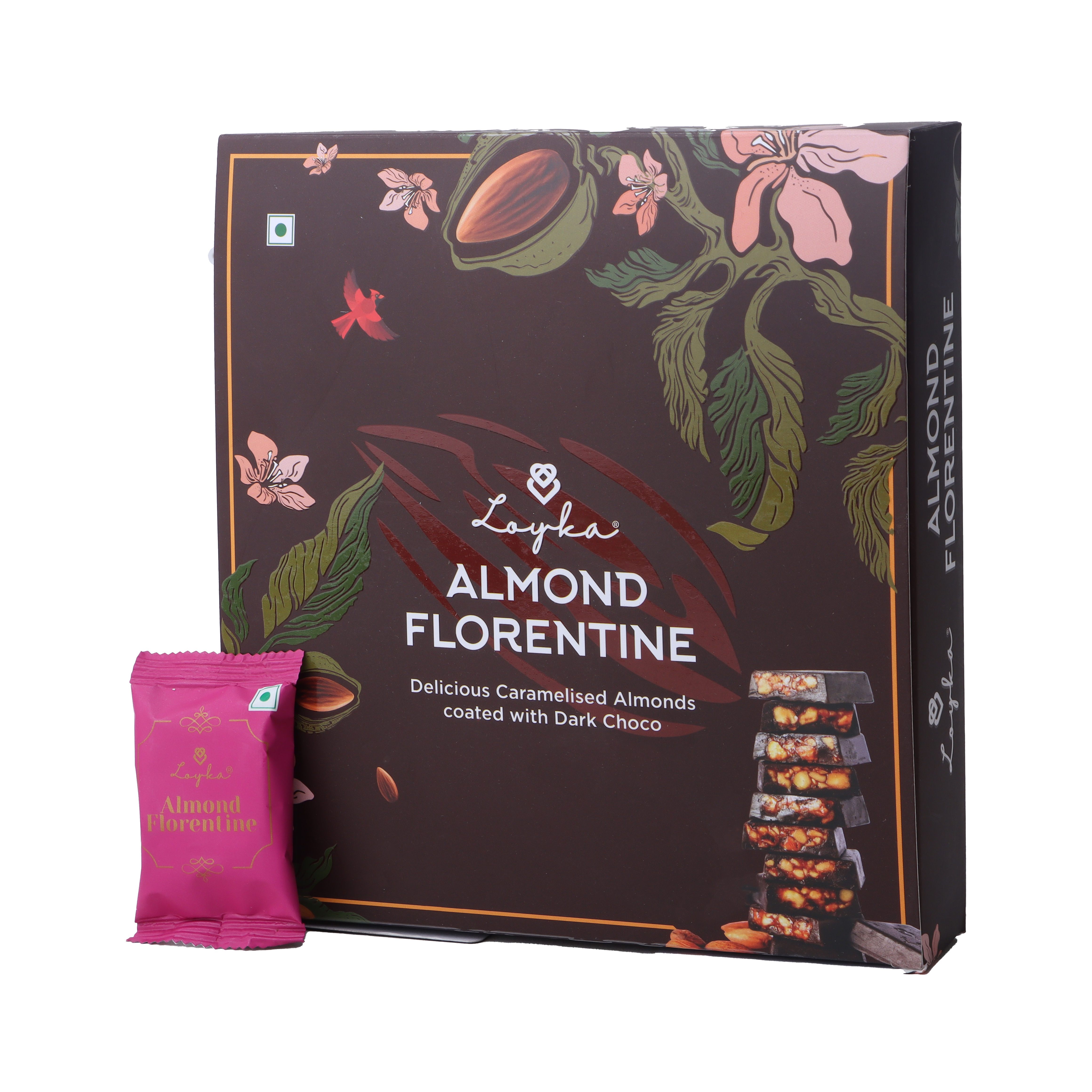 Loyka Almond Florentine, 12 Pcs Box, 180 gm