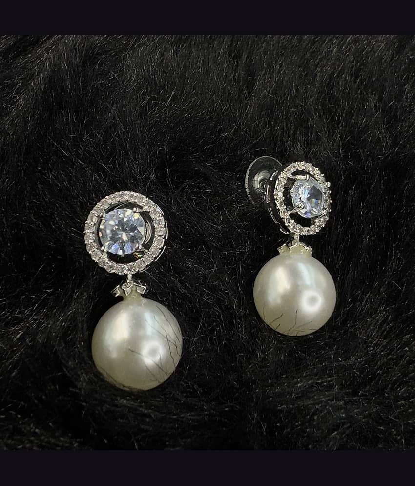 AKLINA Pink Danglers Earrings ( Pack of 1 ) view 2