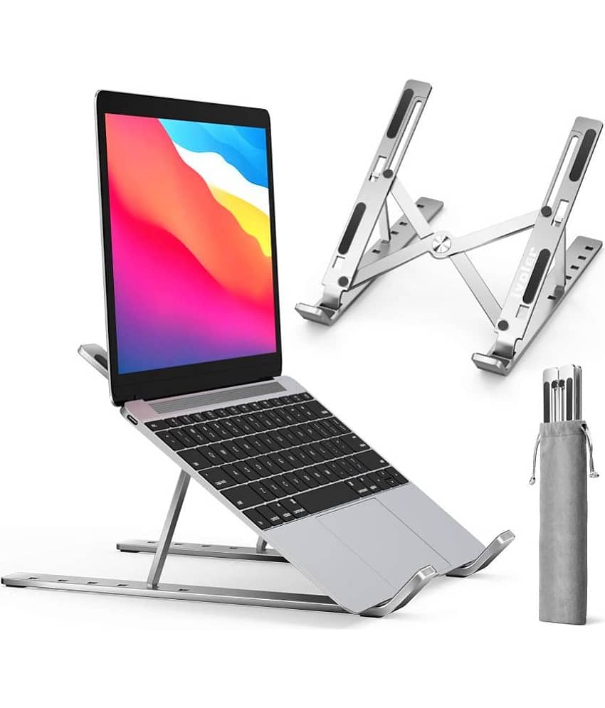 BLUE HOME AND KITCHEN Laptop Table For Upto 35.56 cm (14) Silver