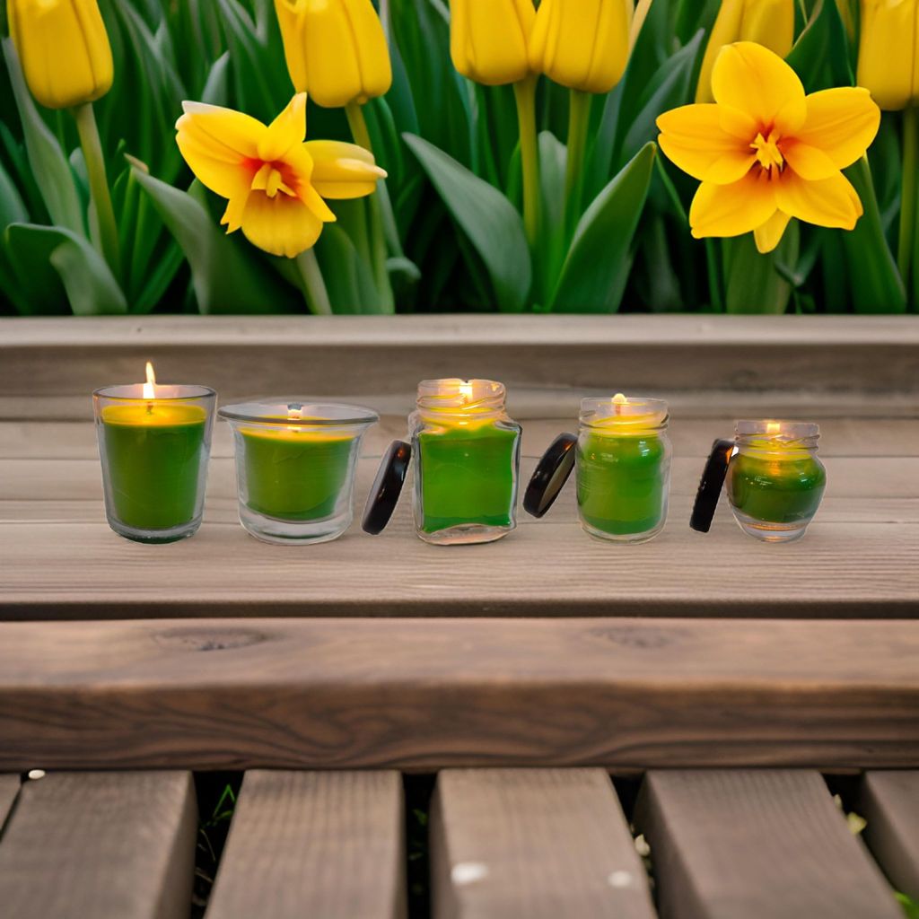Glass Jar Candle with Cap for Home Decoration | Diwali Candle | Decorative Candle | Organic SOYA Wax Candle | 44 Hrs Burn Time | Pack of 5 view 2