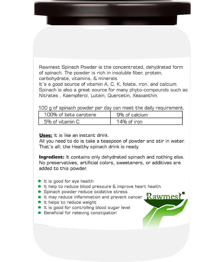 rawmest Dry Spinach (Palak)Powder 100 gm view 2