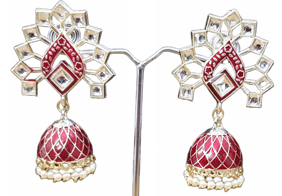 Kundan Beautiful Partywear Earrings view 2
