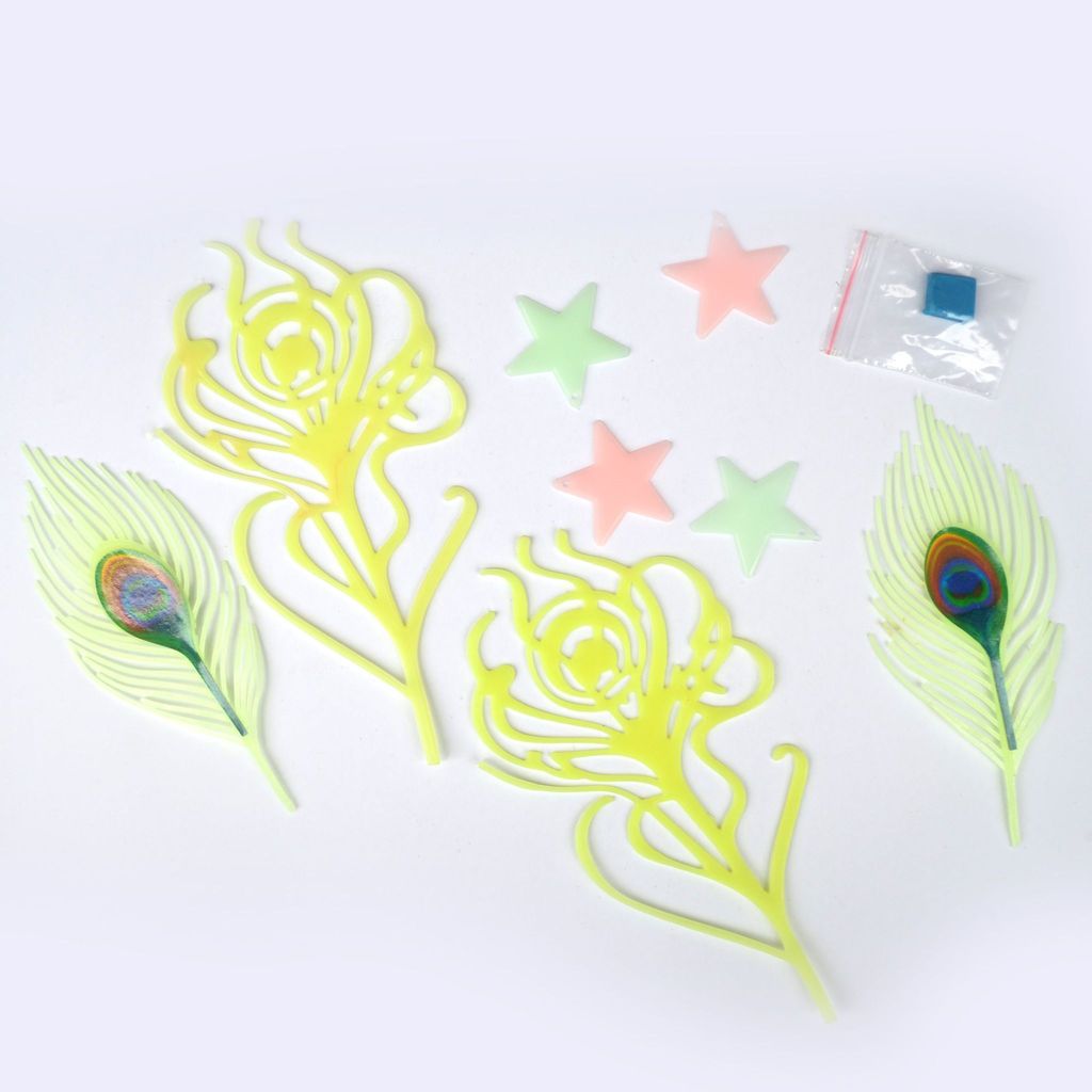 Glow in the Dark - Feathers & Stars view 2