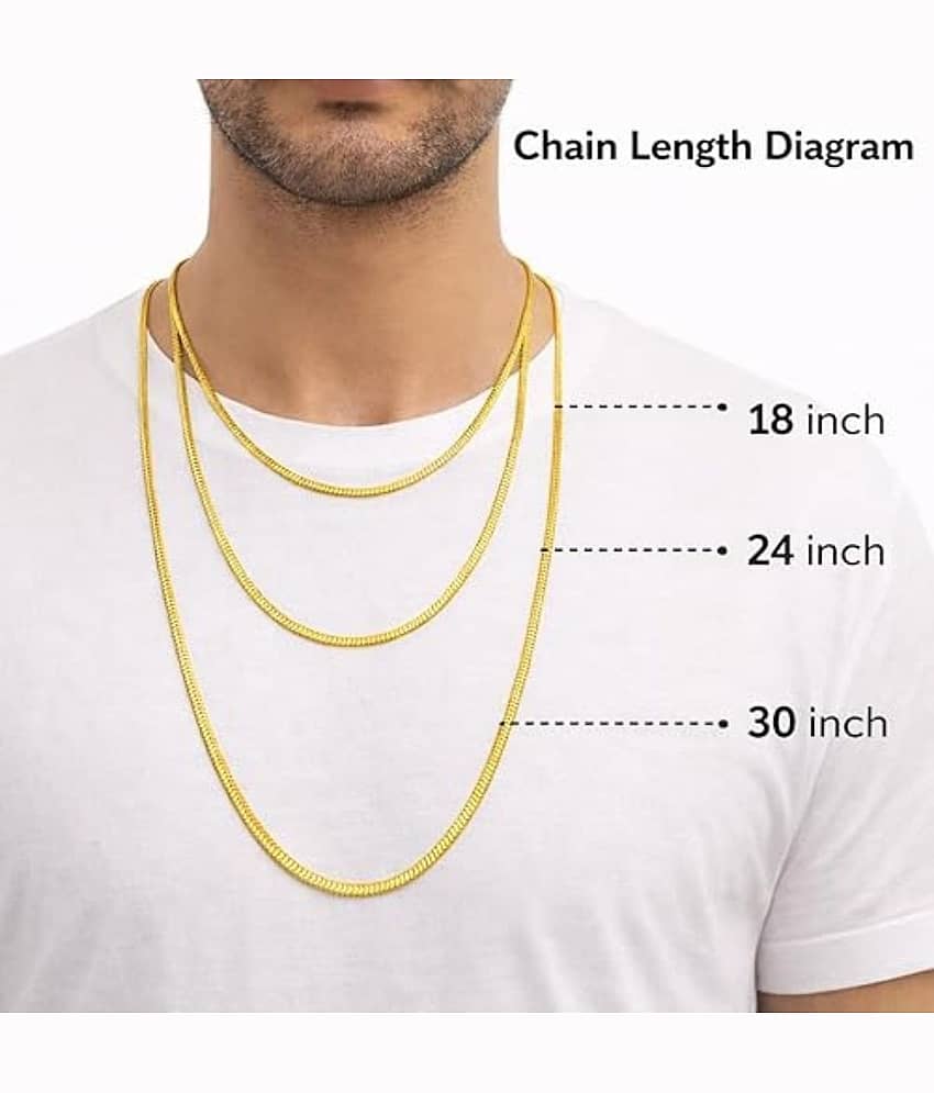 THRIFTKART Gold Plated Chain ( Set of 1 ) view 2