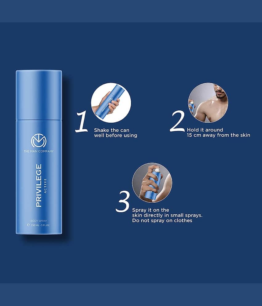 The Man Company Privilege Deodorants for Men - Legend & Active| Premium Fragrance Body Spray | Long-Lasting Smell | Everyday Use Deo - (150ml* 2) view 2