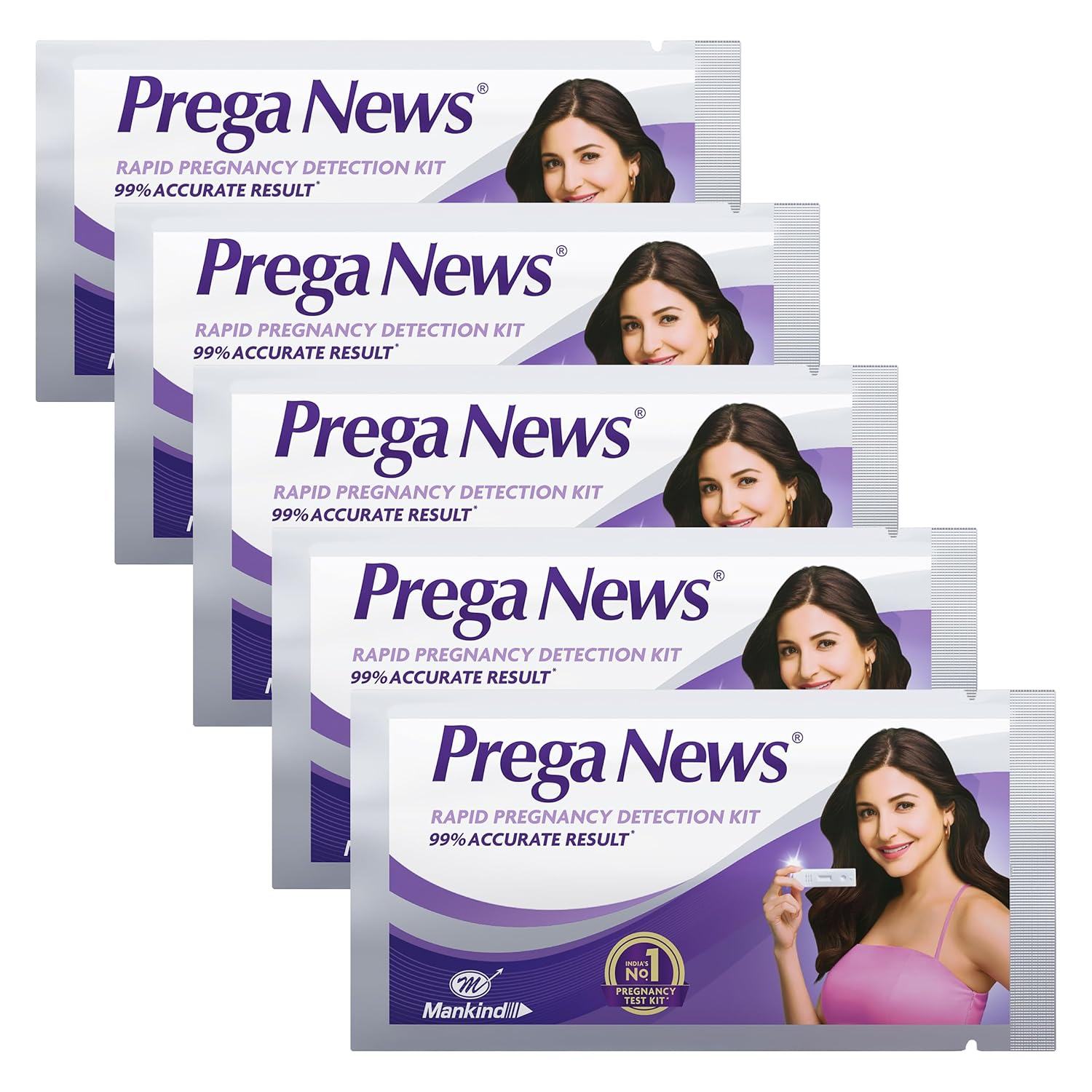Mankind at home one step urine HCG Pregnancy Test Kit (5 Tests) view 2