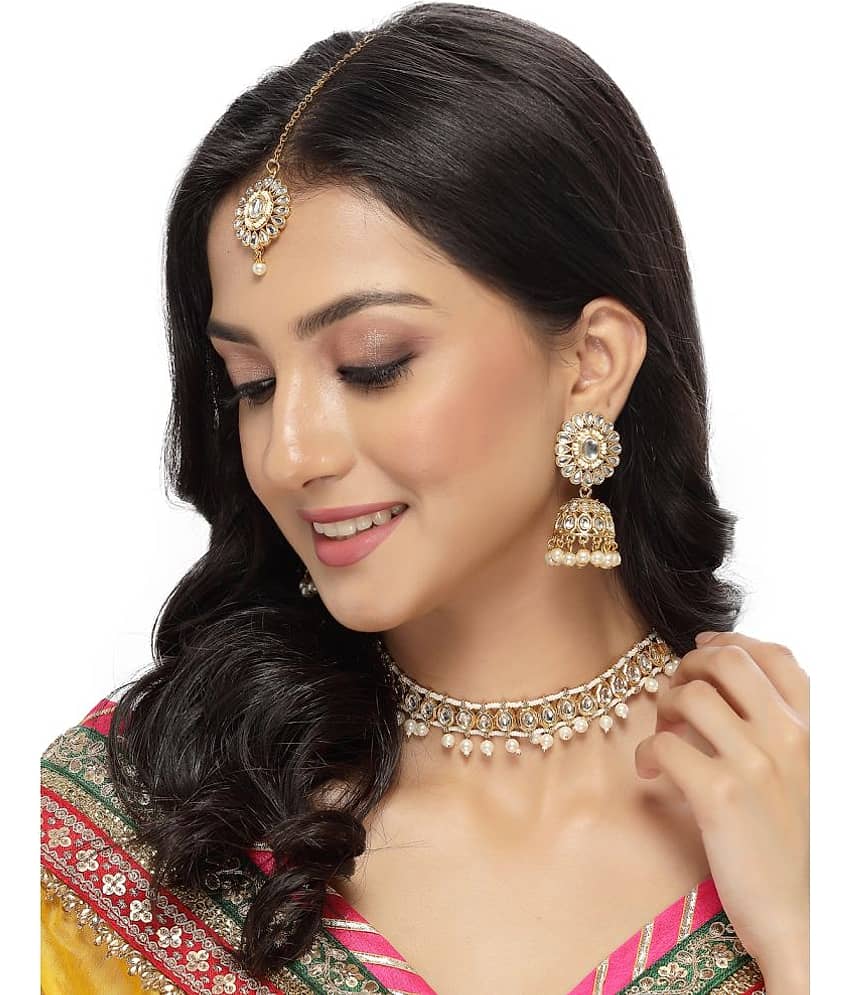Sukkhi White Alloy Necklace Set ( Pack of 1 ) view 2