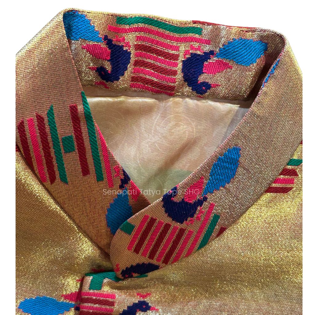 Jacket: Stylish Semi-Silk Men’s Ethnic Jacket with Traditional Motifs view 2
