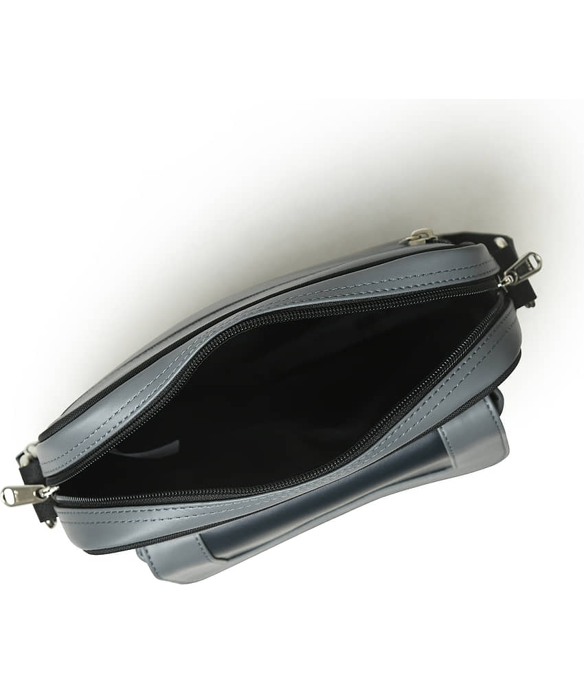 MATRICE - Grey Solid Messenger Bag view 2