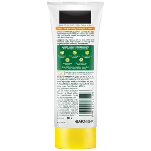 Garnier Bright Complete Vitamin C Facewash, 100 gm view 2