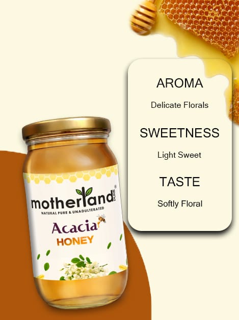 Pure & Raw Acacia Honey | Motherland Pure view 2
