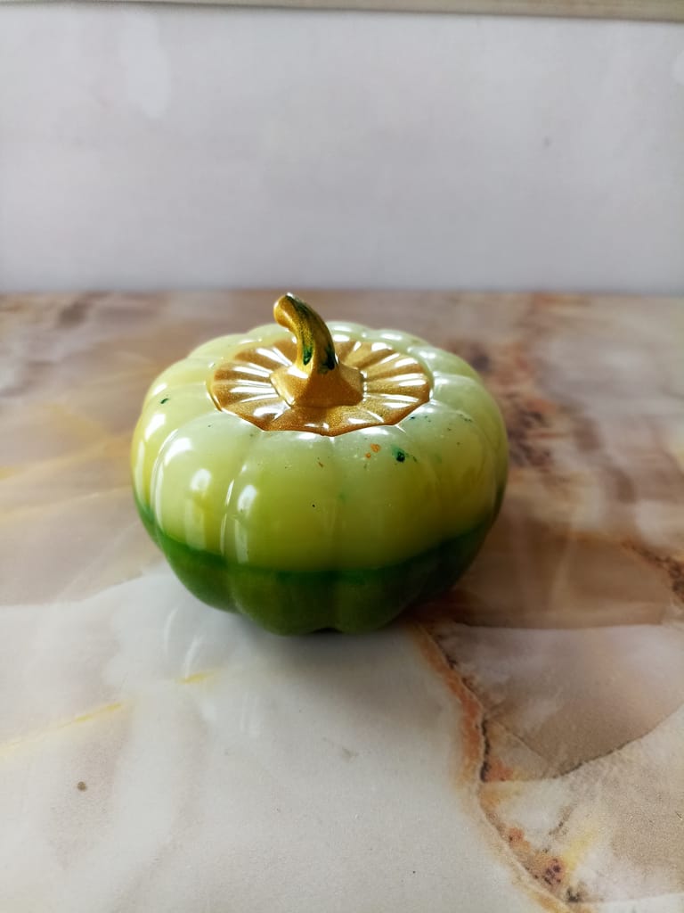 Lovely Pumpkin-shaped Jewelry Box Keepsake Trinket Box with Lid view 2