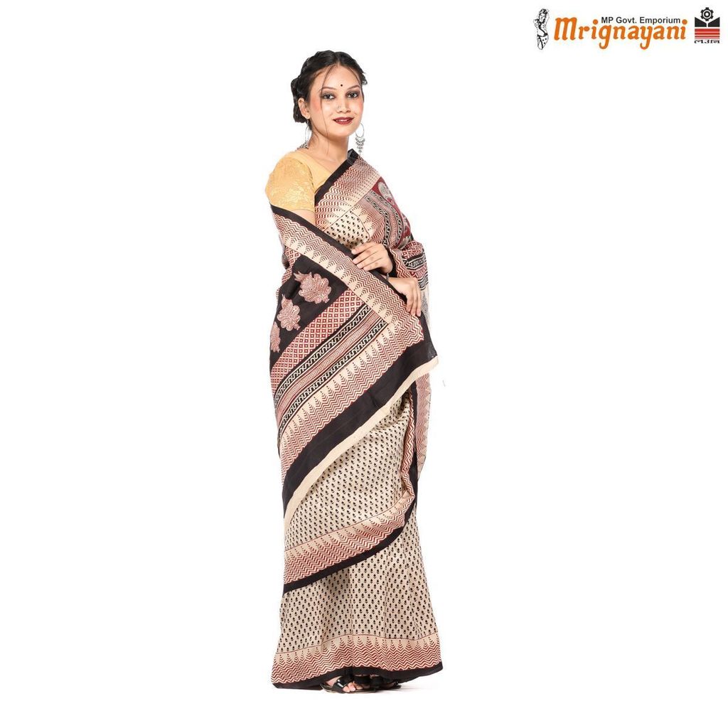 HANDLOOM MULBERY SILK SAREE WITH BLOUSE (SKU - 3I0103080522, SAREE-1157) view 2