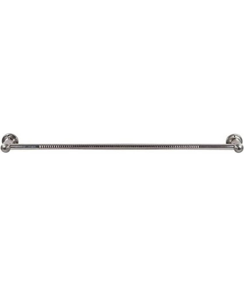 Shruti Silver Steel Bathroom Towel Rod view 2